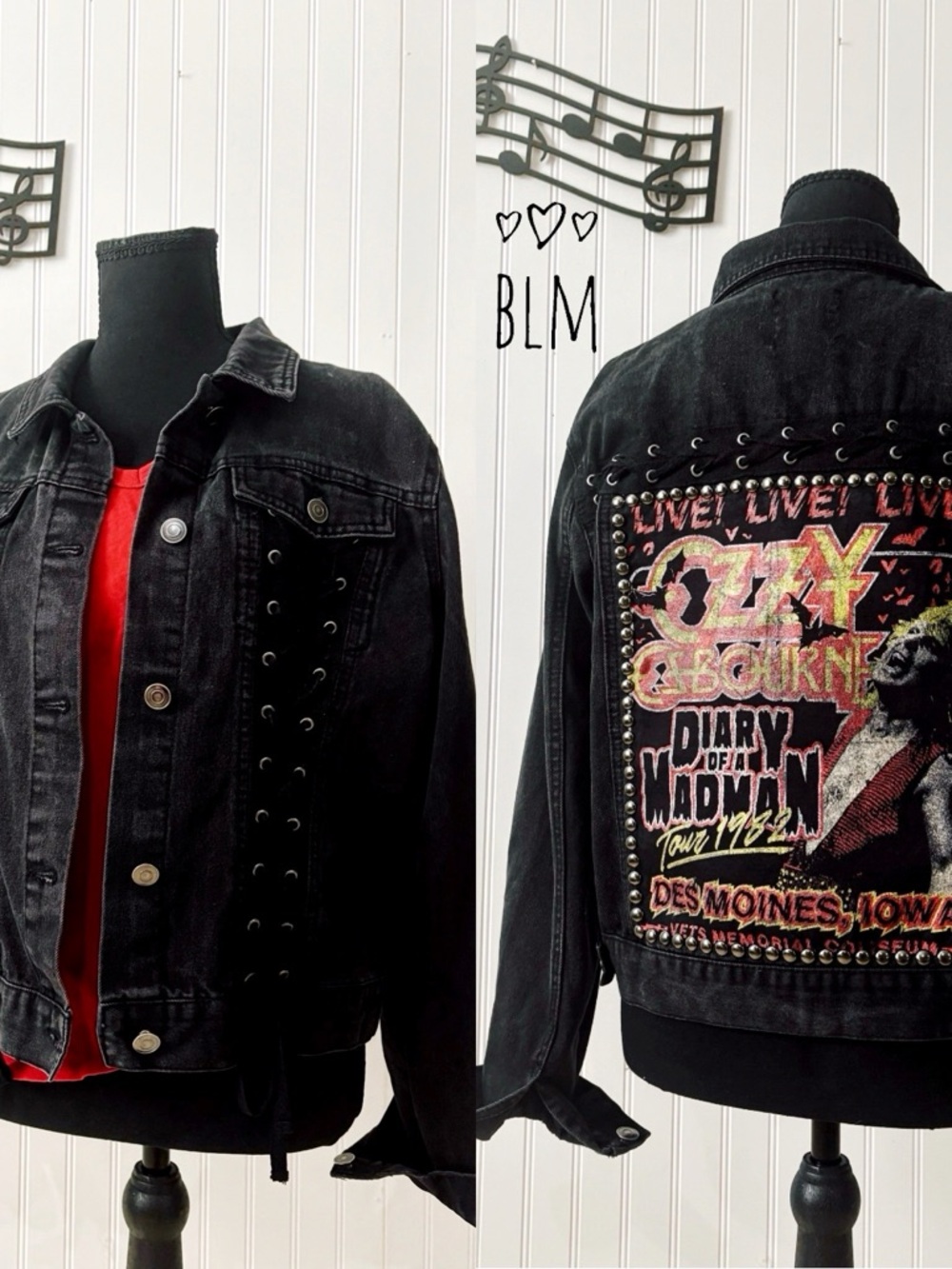 ✨ Ozzy Osbourne custom denim jacket